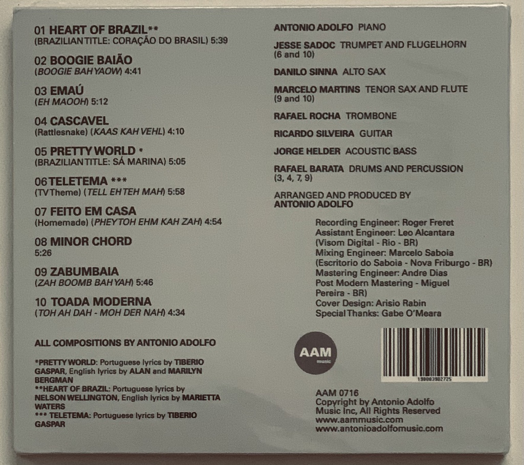 Antonio Adolfo - Octet and Originals (CD novo)