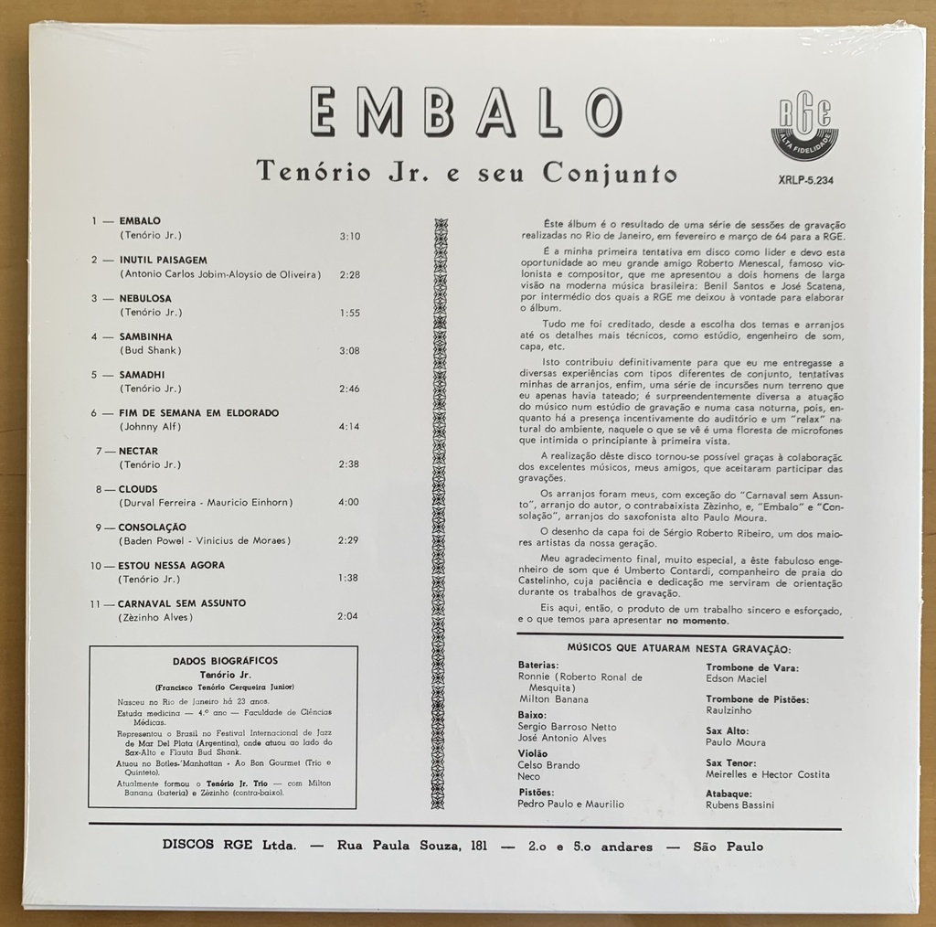 Tenório Jr. - Embalo (LP novo)