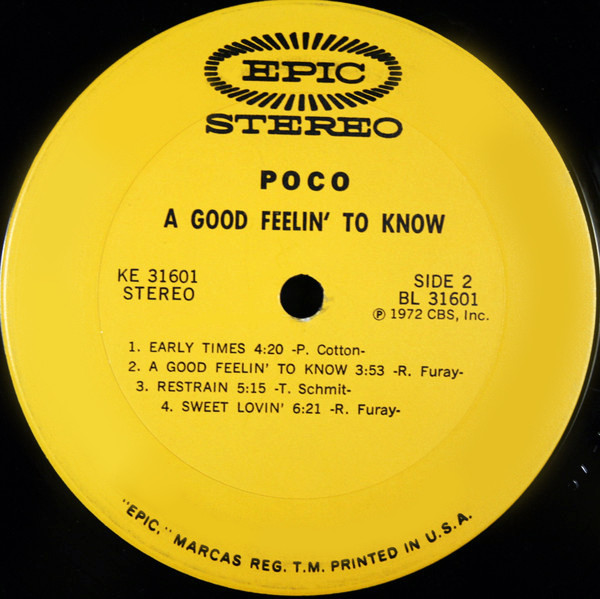 Poco - A Good Feelin' to Know (LP usado)