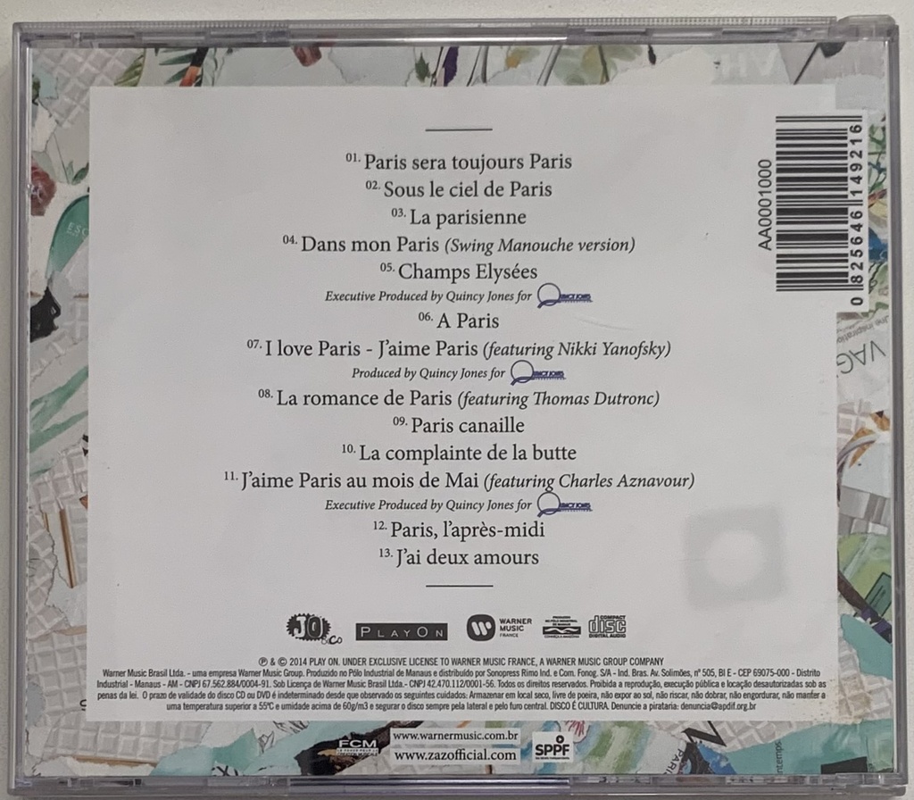 Zaz - Paris (CD usado)