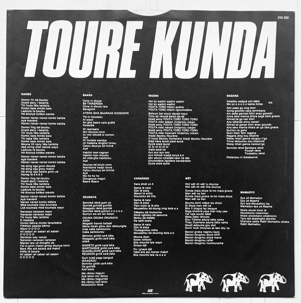 Toure Kunda - Toubab Bi (LP usado)