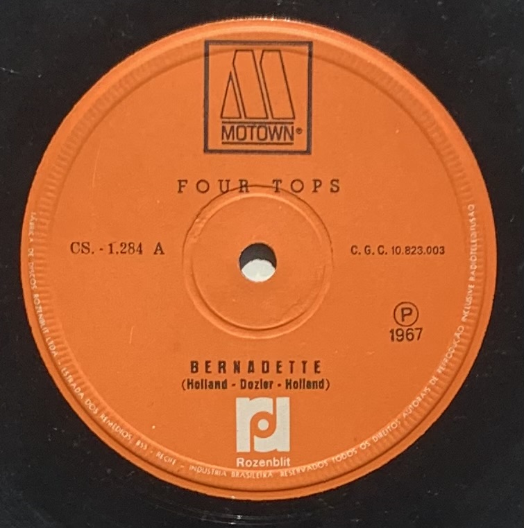 Four Tops - Bernadette / I Got A Feeling (Vinil 7" usado)
