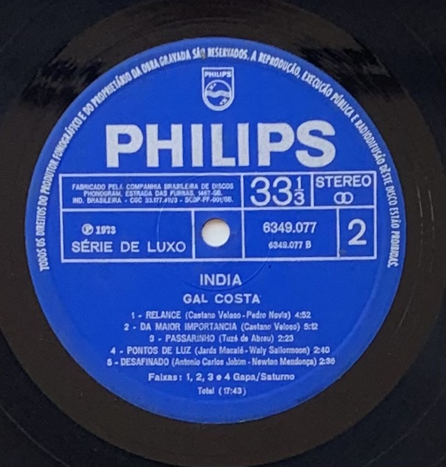 Gal Costa - Índia (LP usado)