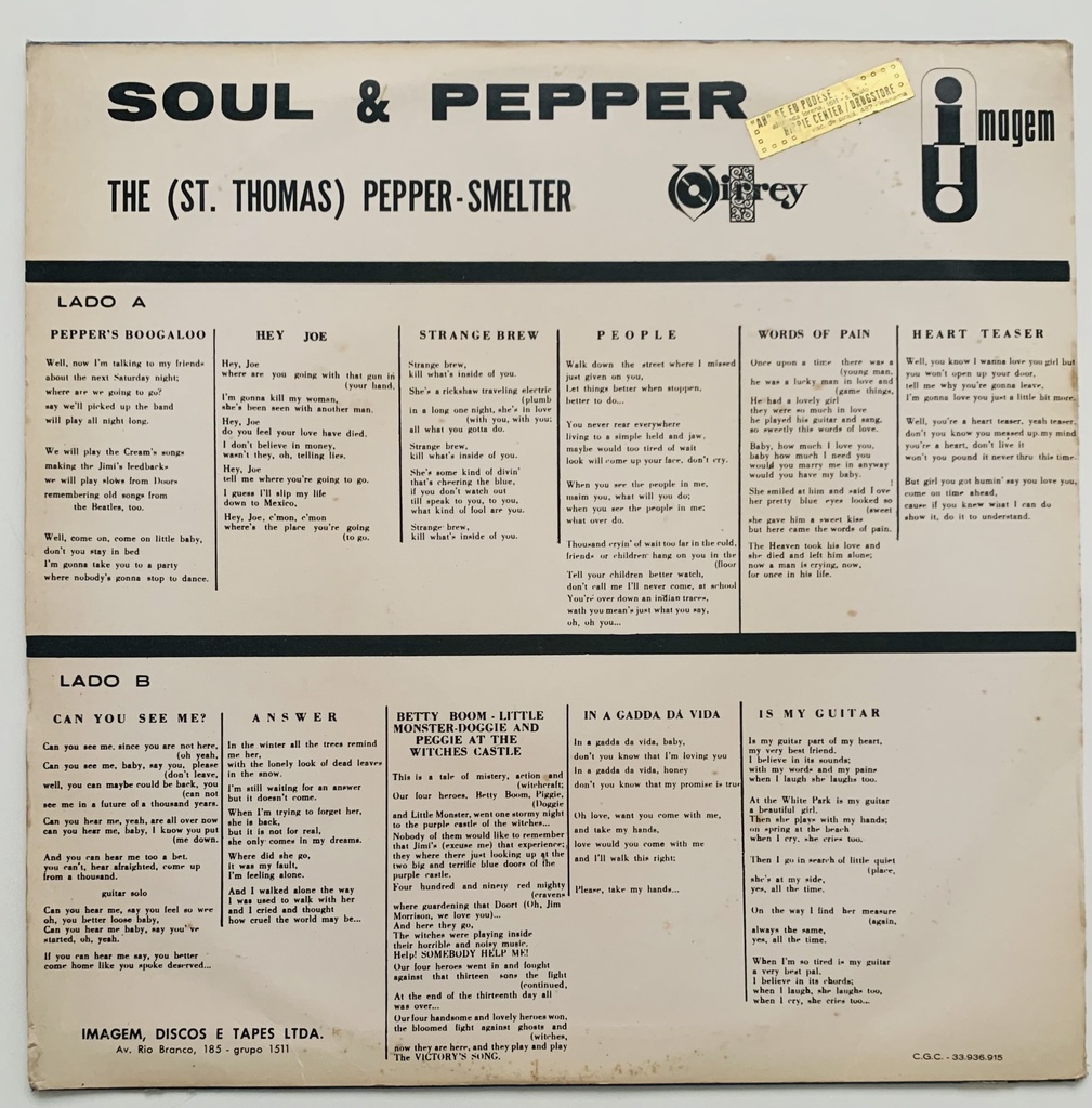 The (St. Thomas) Pepper Smelter - Soul & Pepper (LP usado)