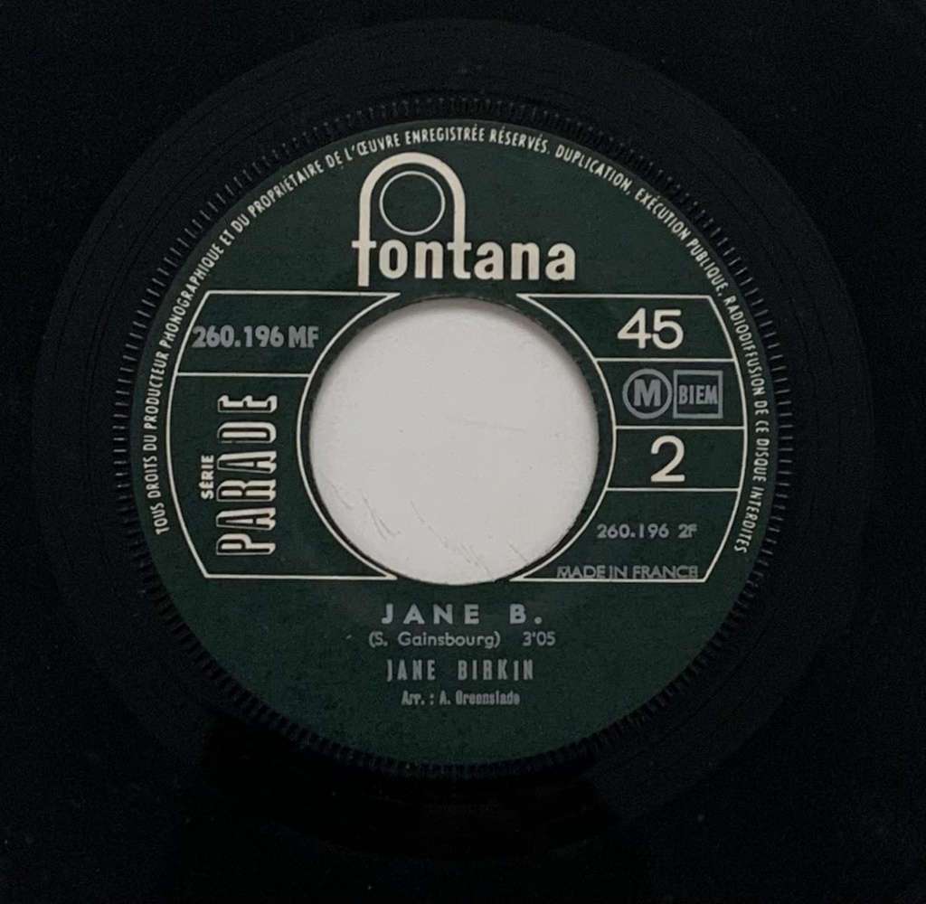 Jane Birkin Avec Serge Gainsbourg – Je T'aime... Moi Non Plus (Vinil 7" usado)