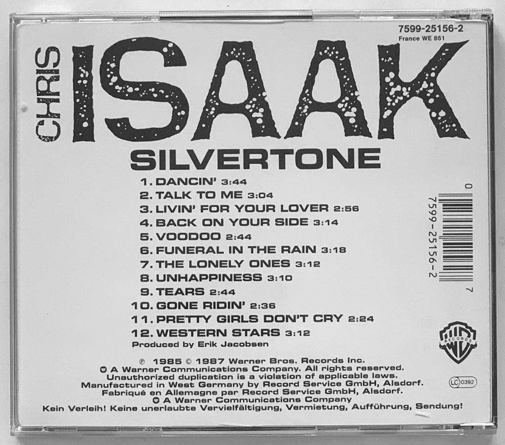 Chris Isaak - Silvertone (CD usado)
