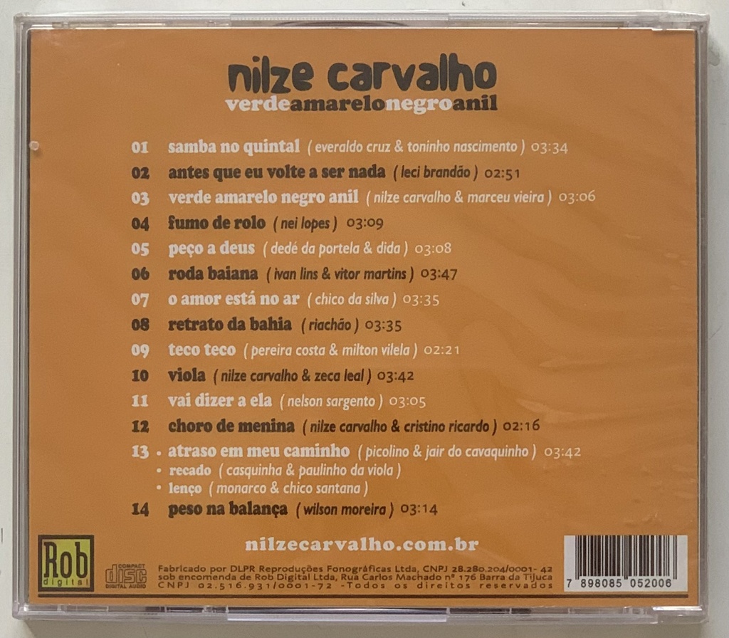 Nilze Carvalho – Verde Amarelo Negro Anil (CD novo)