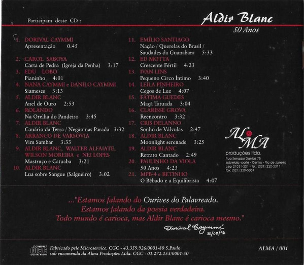 Aldir Blanc – Aldir Blanc 50 Anos (CD usado)