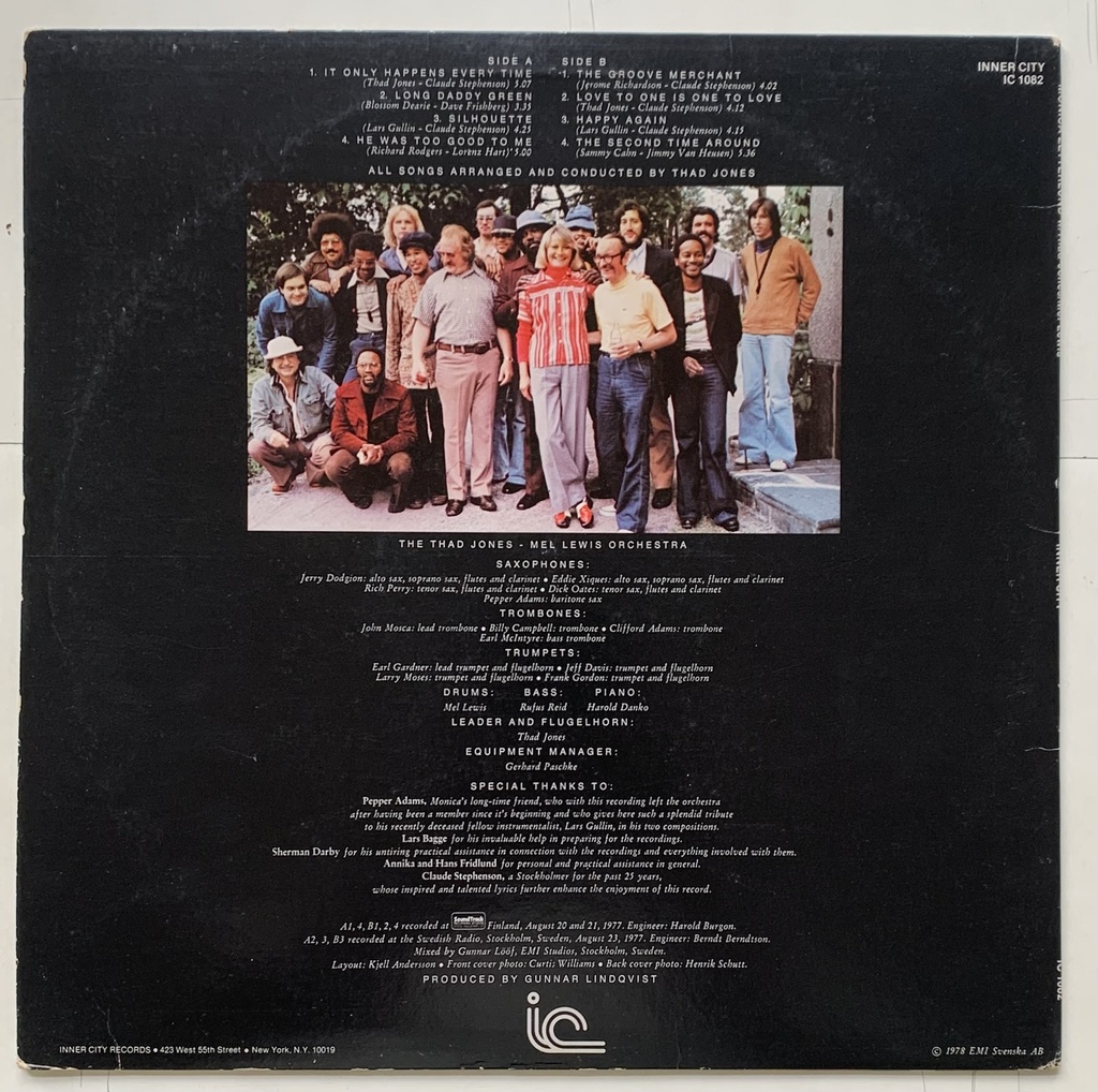 Monica Zetterlund, The Thad Jones/Mel Lewis Orchestra – It Only Happens Every Time (LP usado)