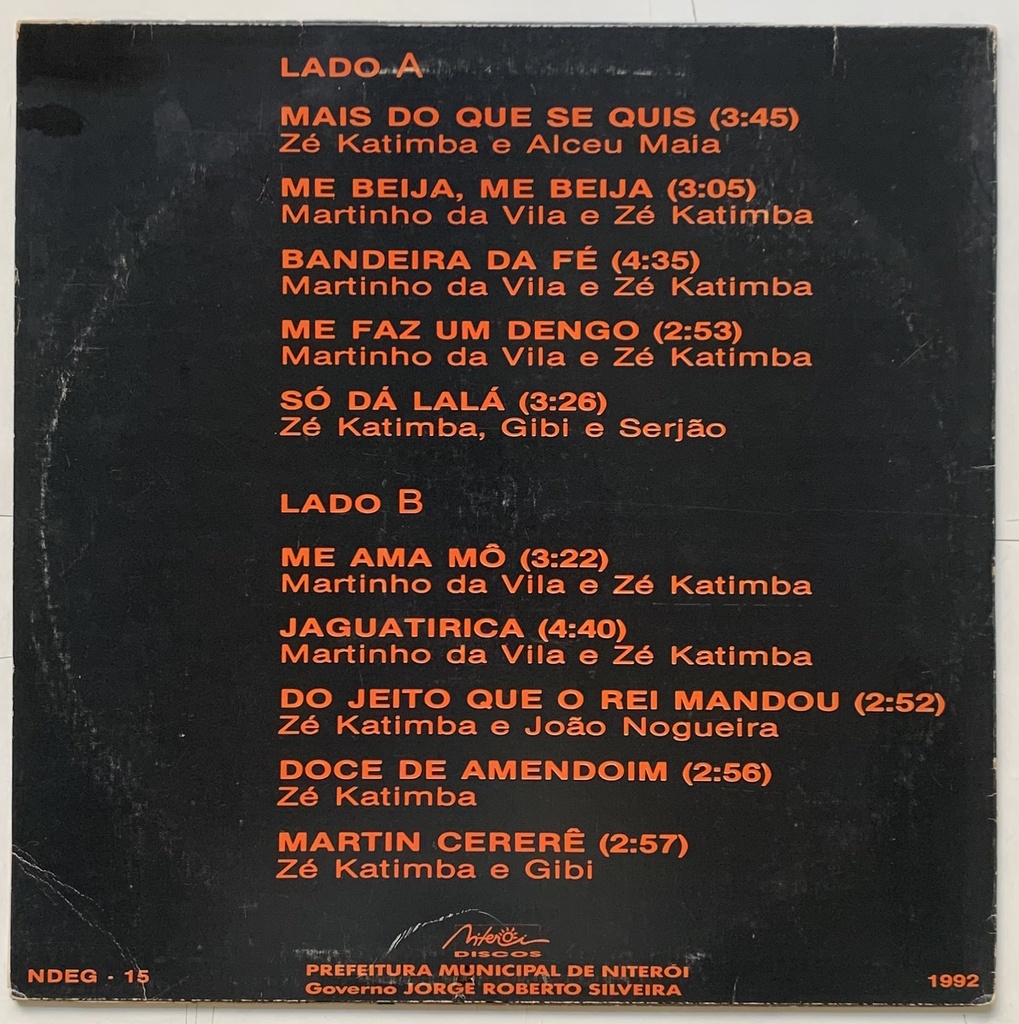 Zé Katimba – Mais Que Feliz (LP usado)