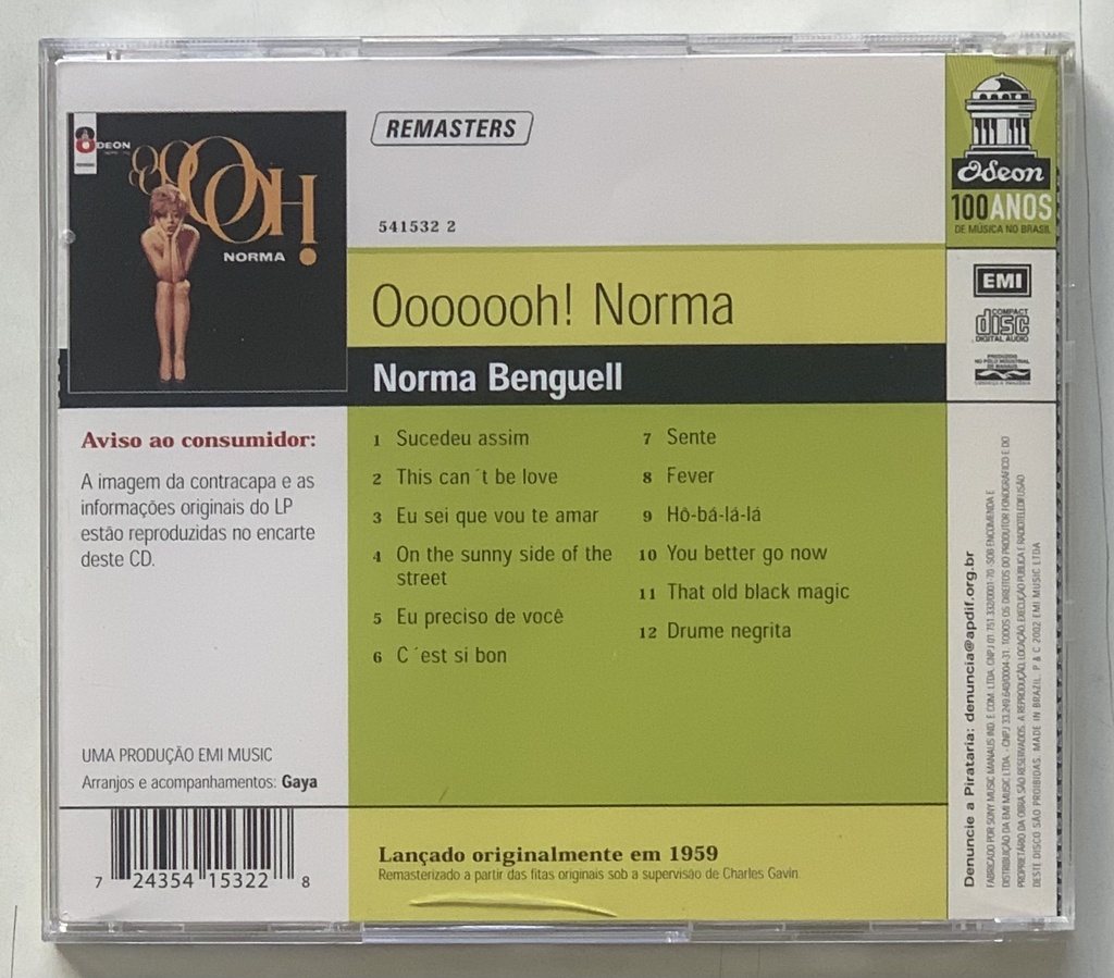 Norma Benguell - Ooooooh! Norma (CD usado)