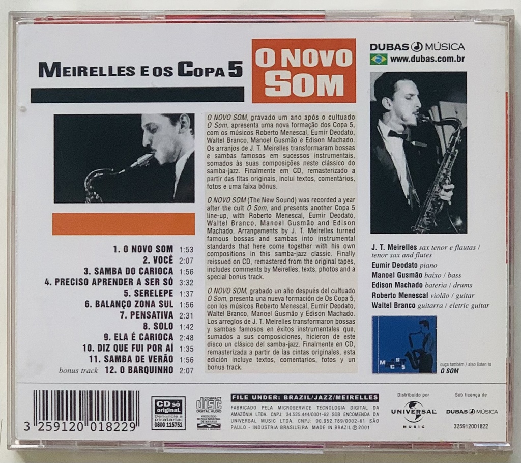 Meirelles e Os Copa 5 - O Novo Som (CD usado)