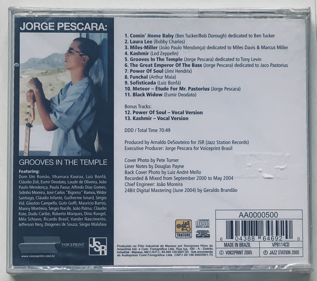 Jorge Pescara – Grooves in the Temple (CD novo)