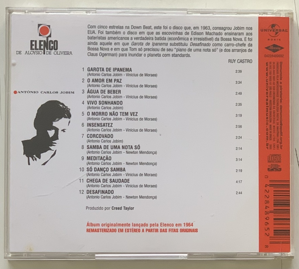 Antonio Carlos Jobim - [Elenco ME -9] (CD usado)