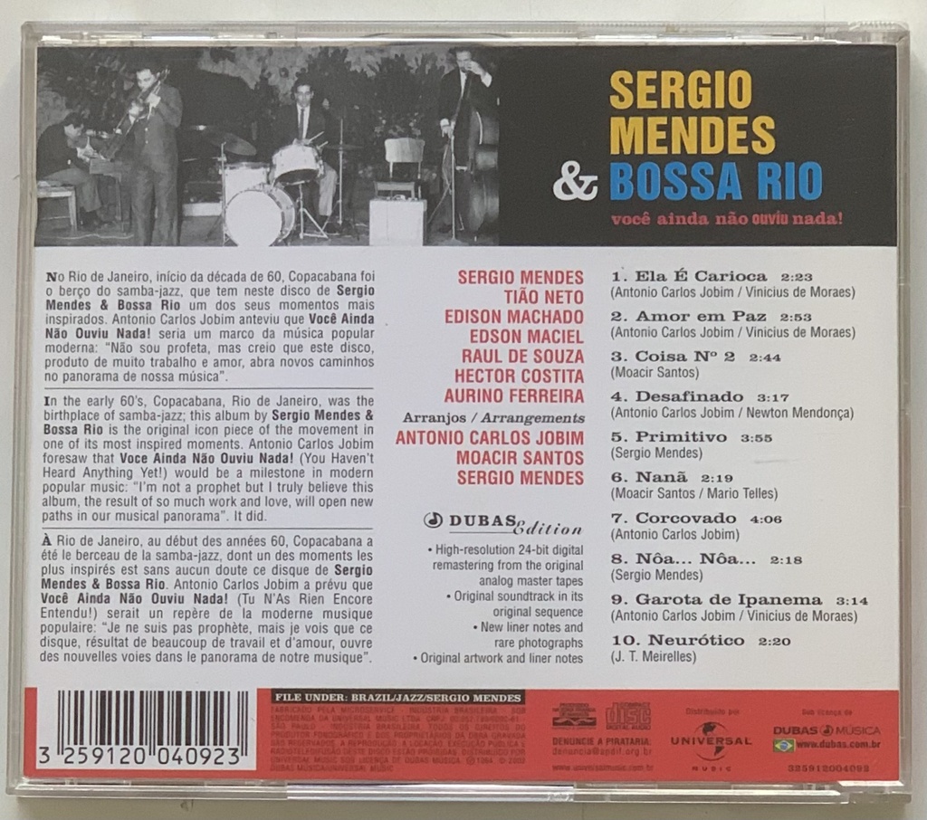 Sergio Mendes & Bossa Rio – Você Ainda Não Ouviu Nada! (CD usado)