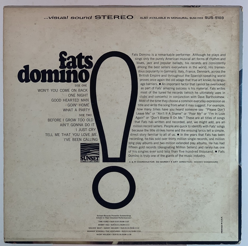 LP Fats Domino - (usado)