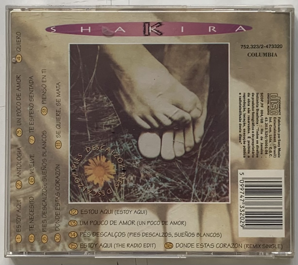 Shakira - Pies Descalzos(CD usado)