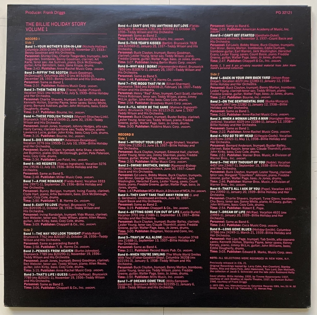 Billie Holiday – The Billie Holiday Story Volume I (2LPs usado)