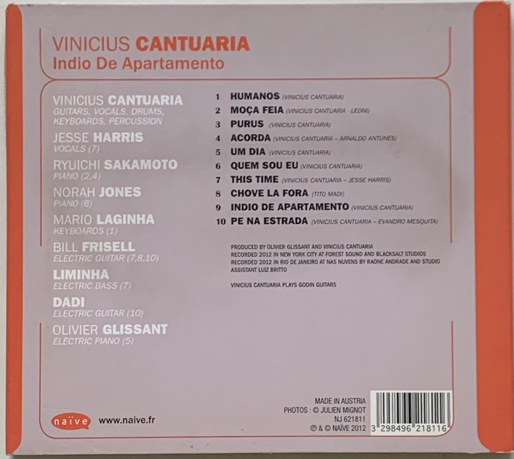 Vinicius Cantuária - Indio de Apartamento (CD usado)