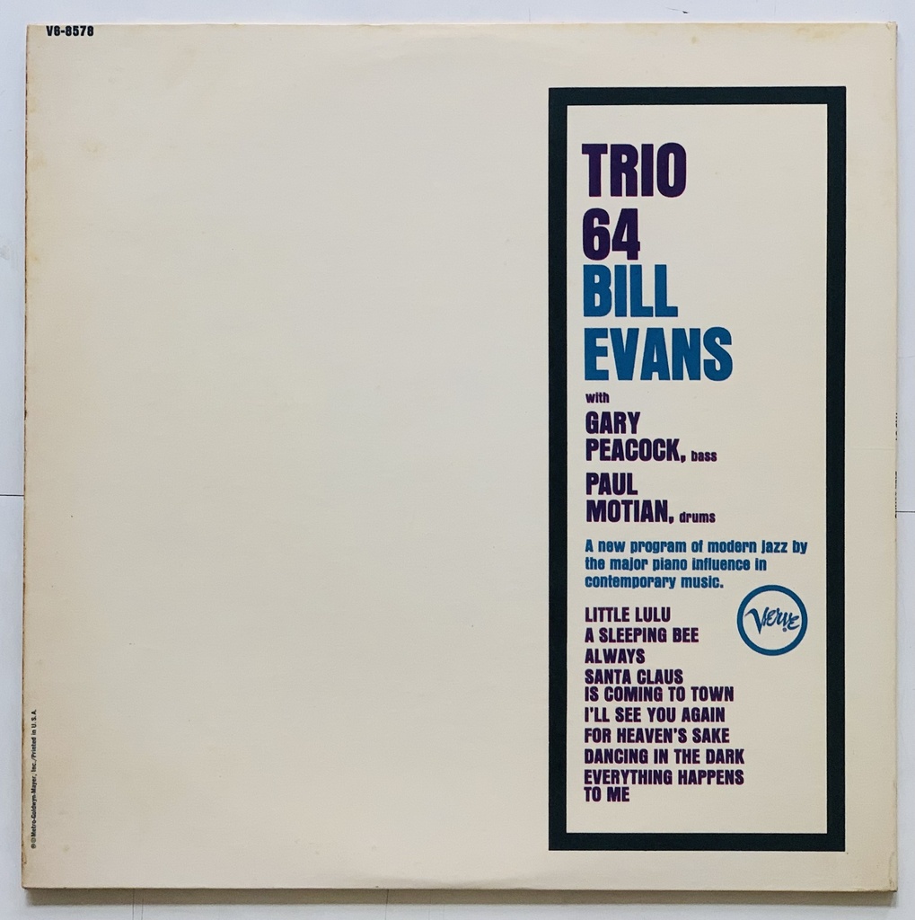 Bill Evans - Trio 64 (LP usado)