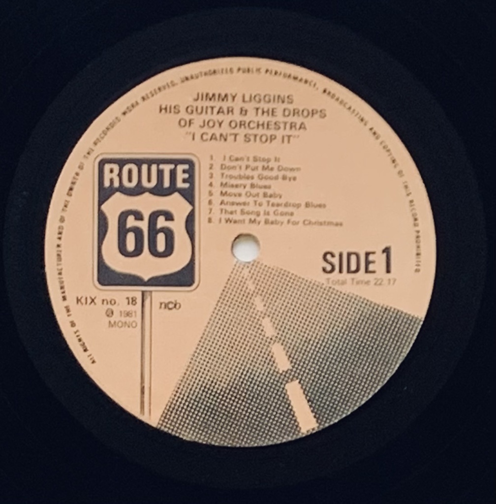 Jimmy Liggins, His Guitar and the Drops of Joy Orchestra - I Can't Stop It (LP usado)