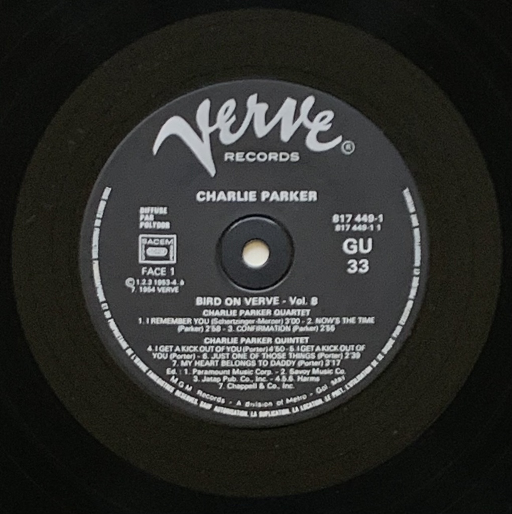 Charlie Parker - Bird on Verve - Volume 8 (LP usado)