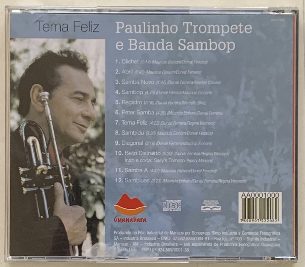 Paulinho Trompete e Banda Sambop - Tema Feliz (CD usado)