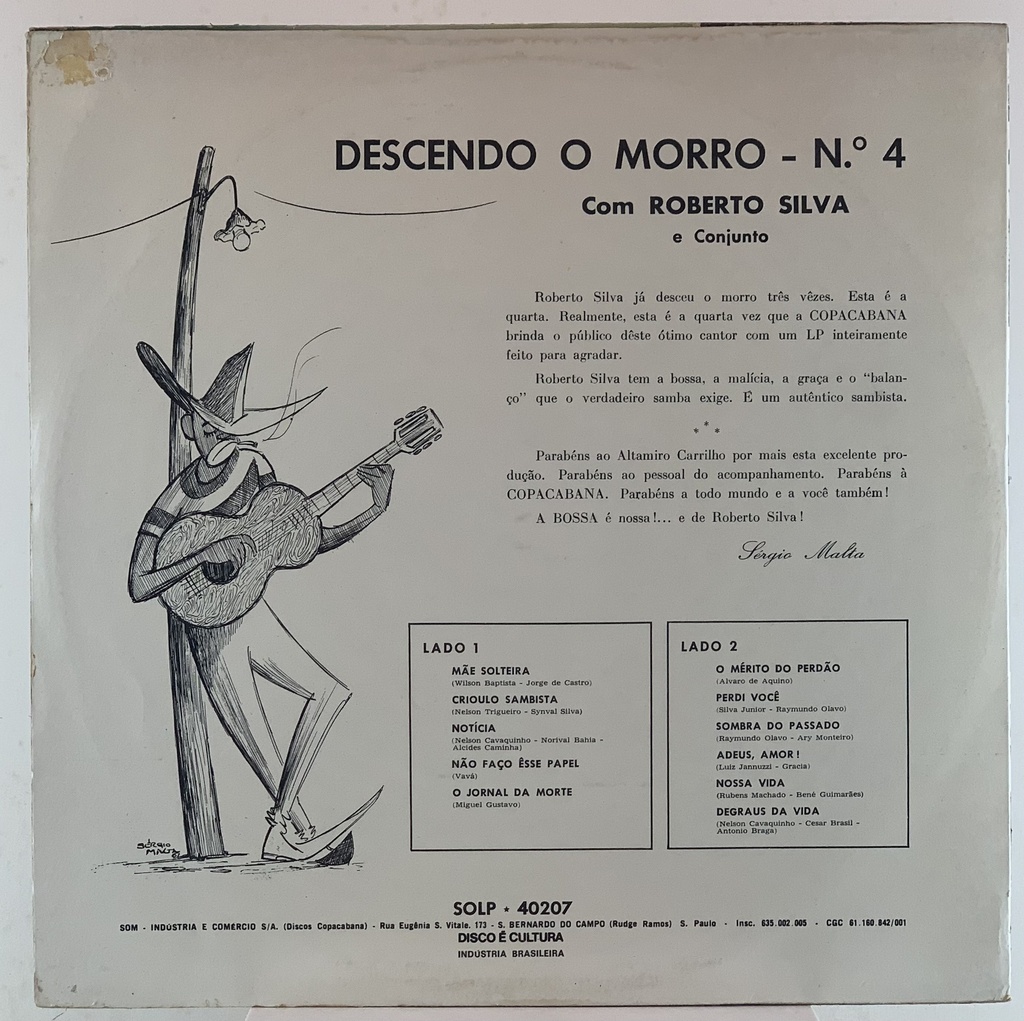 Roberto Silva - Descendo O Morro N4 (LP usado)