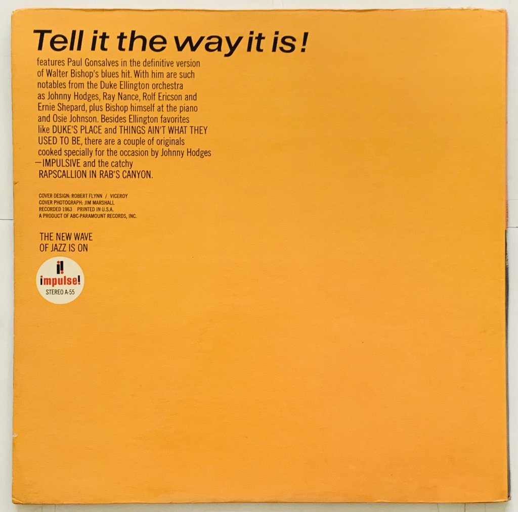 Paul Gonsalves - Tell It The Way It Is (LP usado)