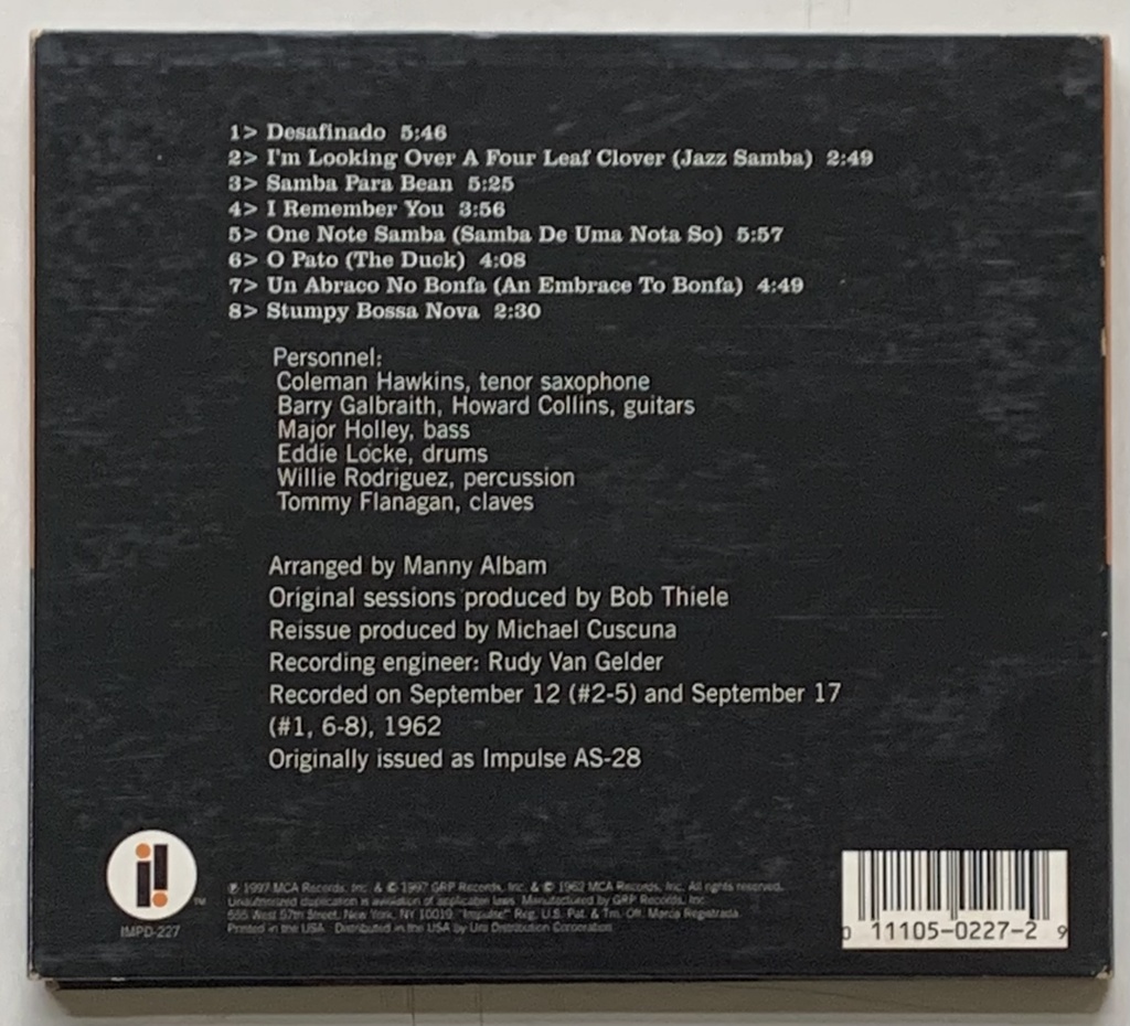 Coleman Hawkins - Desafinado (CD usado)
