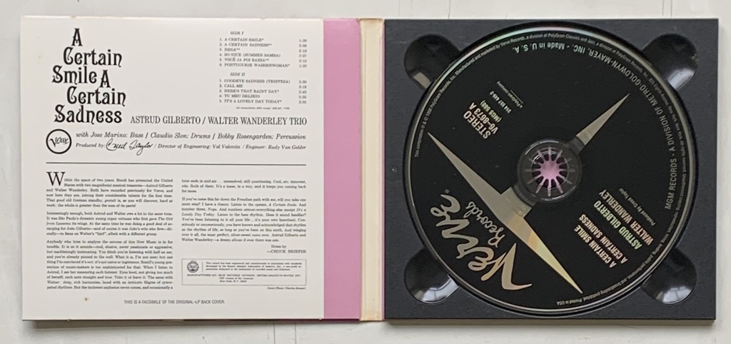 Astrud Gilberto / Walter Wanderley - A Certain Smile a Certain Sadness (CD usado)