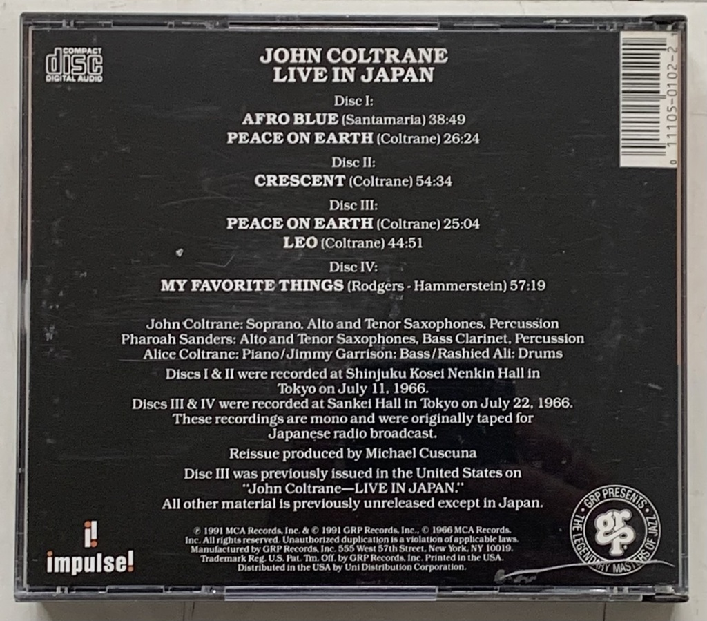 John Coltrane - Live in Japan (4CDs usado)