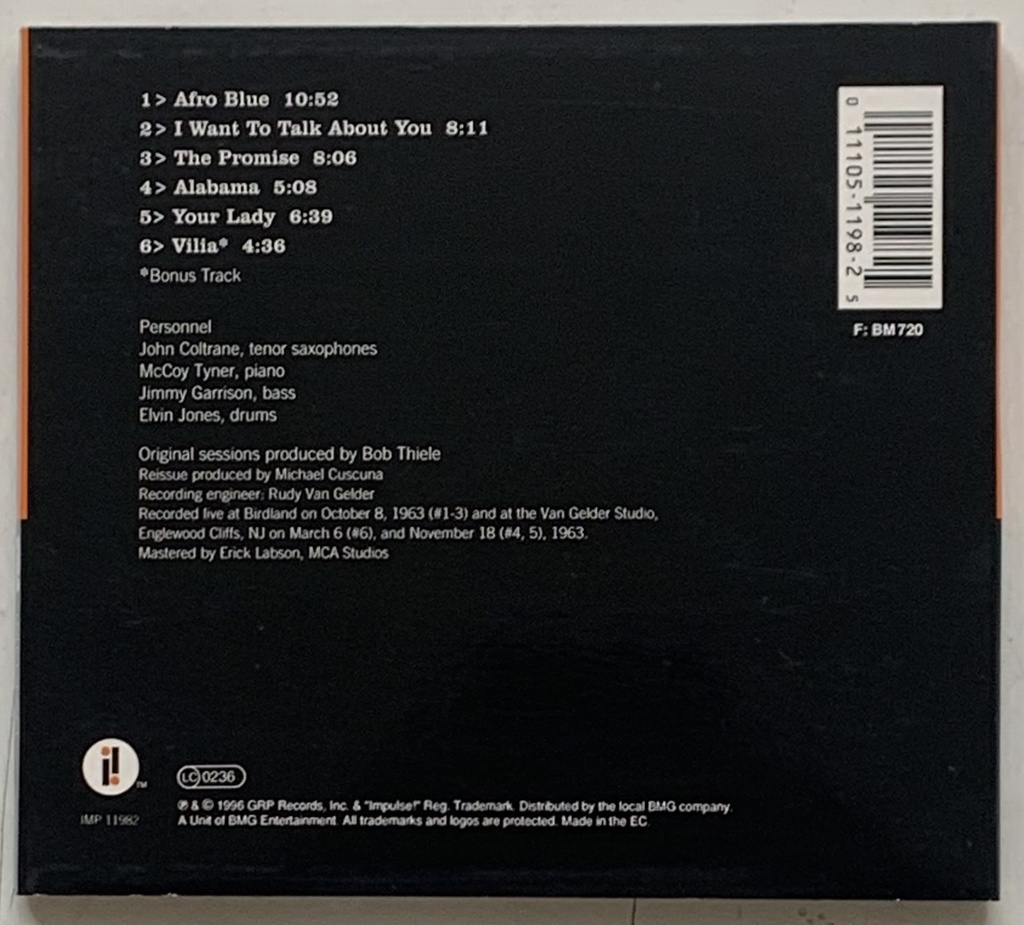 John Coltrane - Live at Birdland (CD usado)