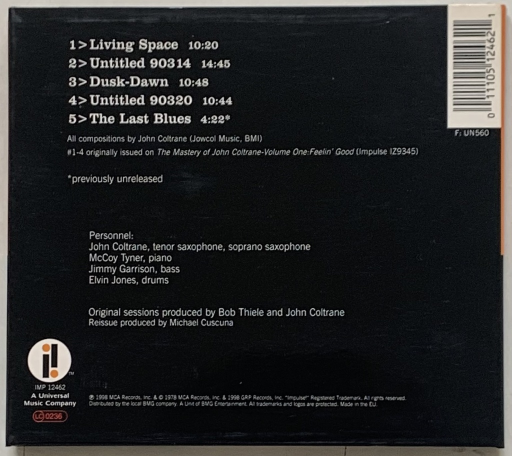 John Coltrane - Living Space (CD usado)
