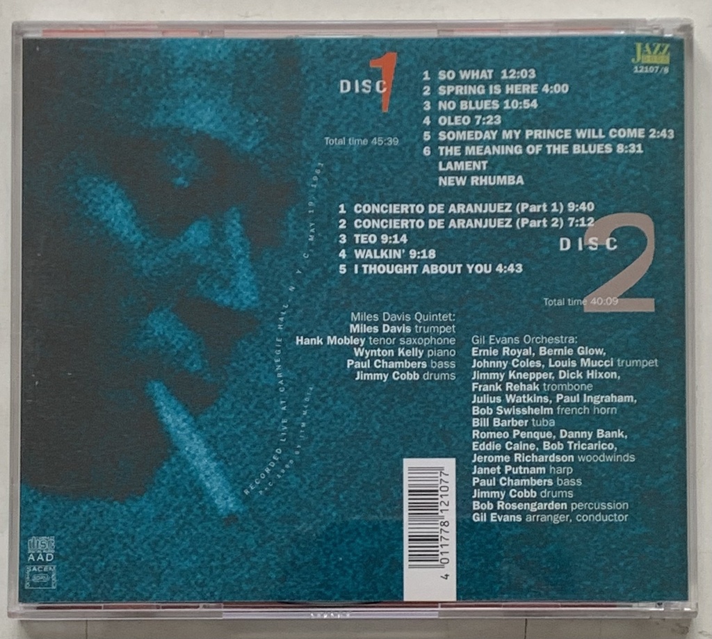 Miles Davis and the Gil Evans Orchestra - At Carnegie Hall (2CDs usado)