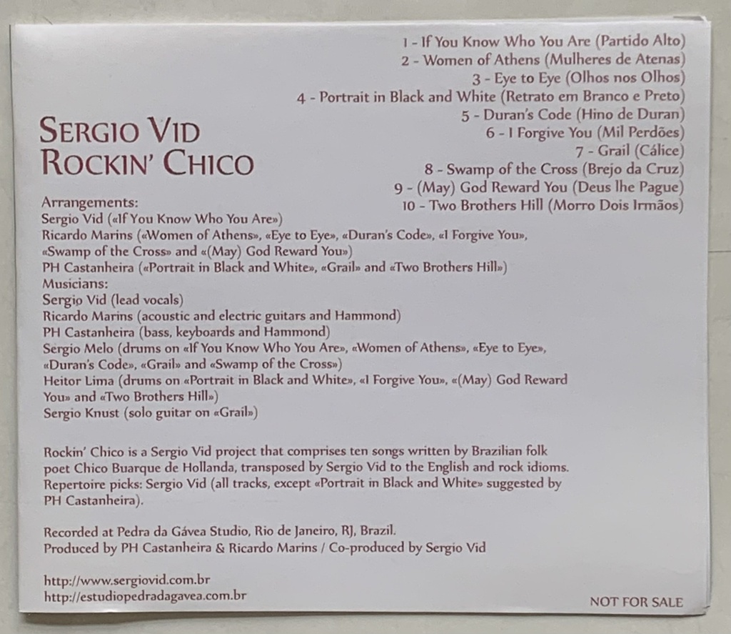 Sergio Vid - Rockin´ Chico (CD usado)
