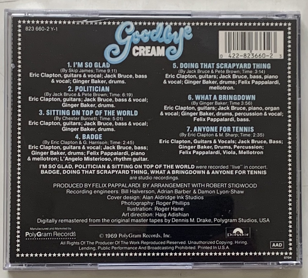 Cream - Goodbye (CD usado)