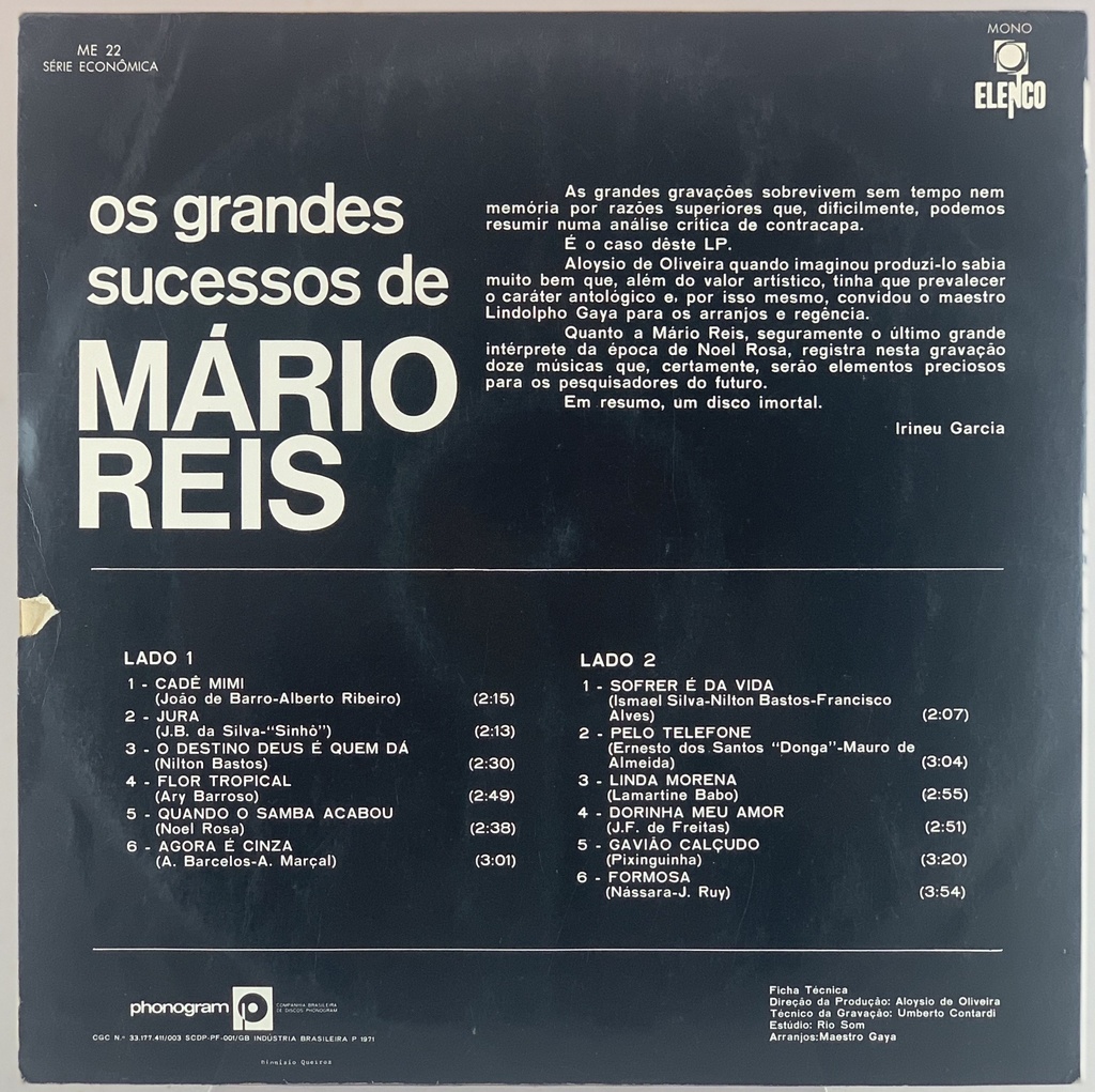 Mario Reis - Grandes Sucessos,Os