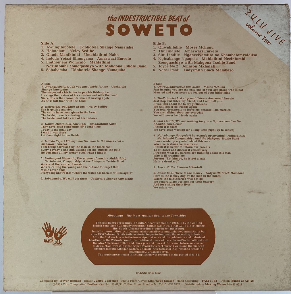 V/A- The Indestructive Beat Of Soweto (LP usado)