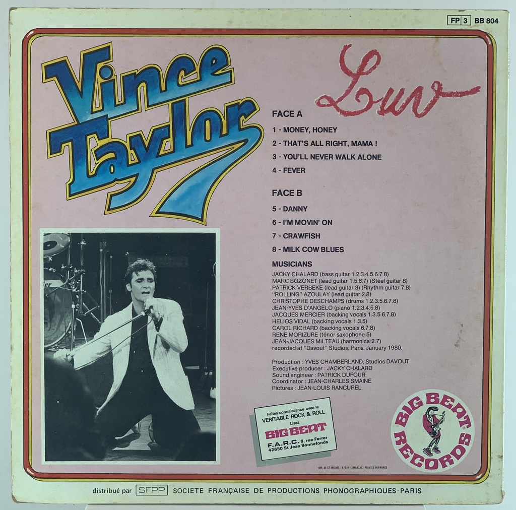 Vince Taylor - Luv (10'' usado)