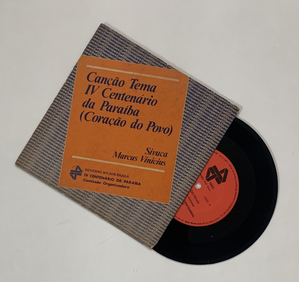 Sivuca/Marcus Vinicius - Canção Tema IV Centenário da Paraiba [Coração do Povo] (Vinil 7" usado)