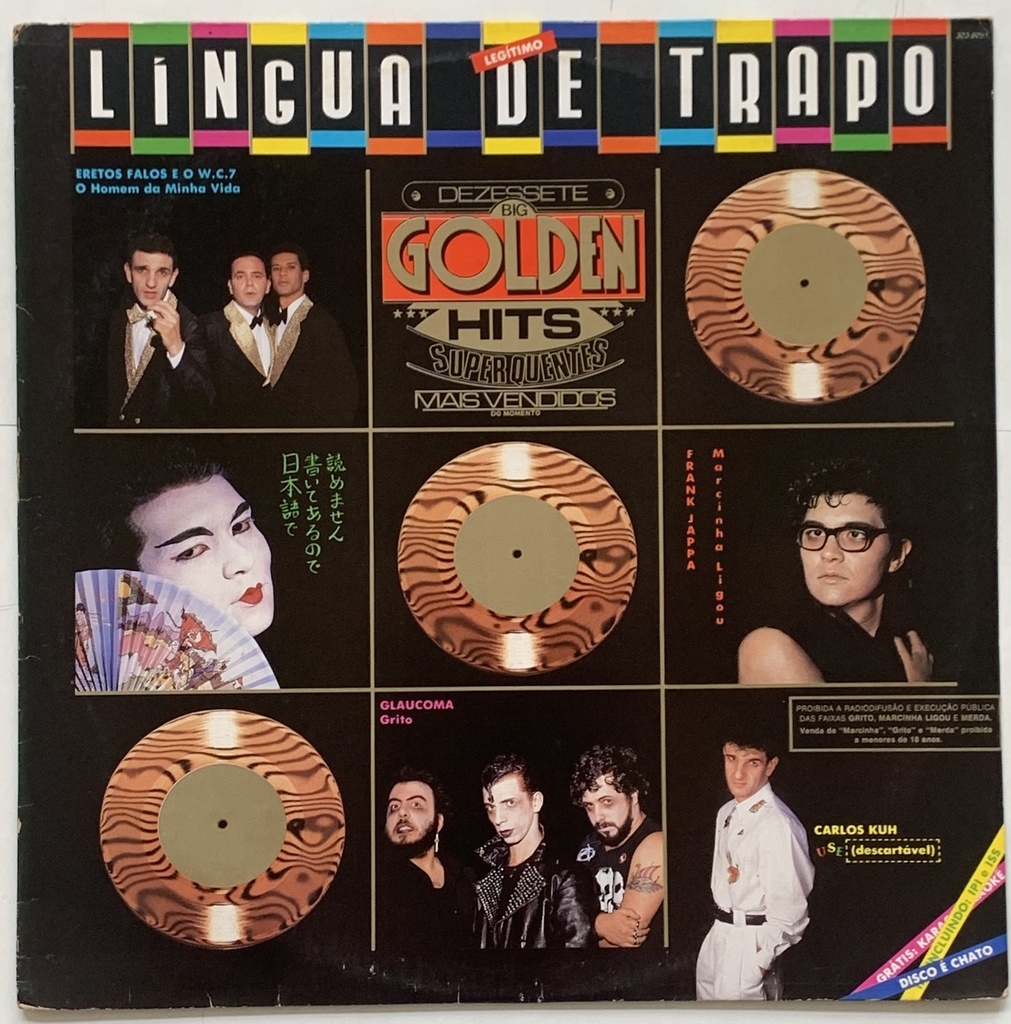 Língua de Trapo - Dezessete Big Golden Hits Superquentes mais Vendidos do Momento (LP usado)