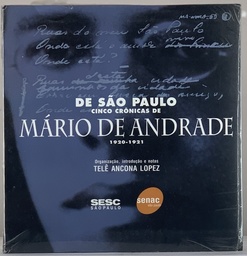 De São Paulo Cinco Crônicas de Mário de Andrade [1920-1921] (Livro novo)